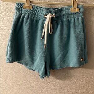 Volcom Teal Plush Drawstring Athletic Shorts